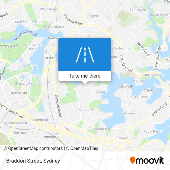 Braddon Street map