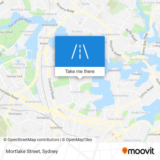 Mapa Mortlake Street