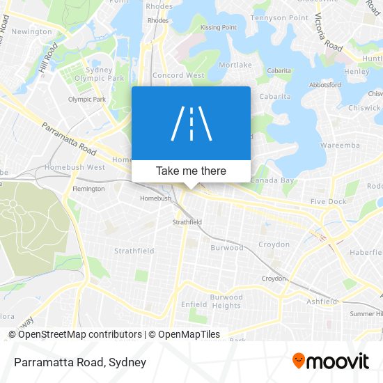 Mapa Parramatta Road