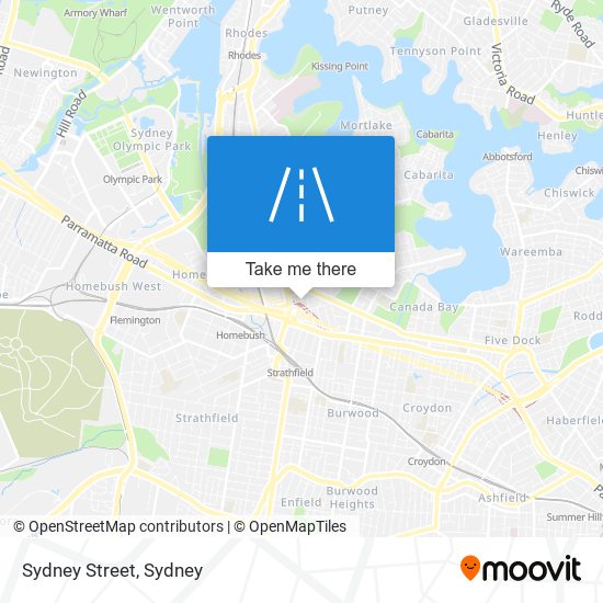 Mapa Sydney Street