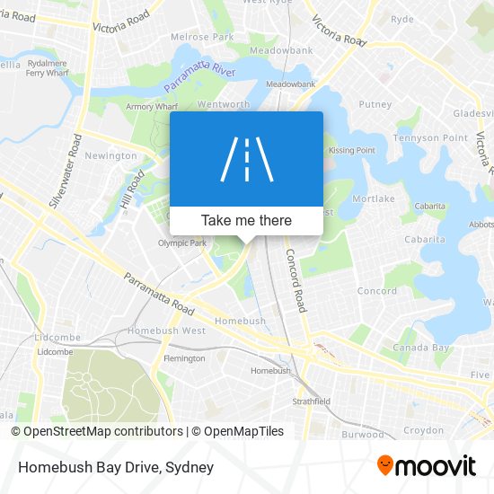 Mapa Homebush Bay Drive