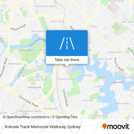 Kokoda Track Memorial Walkway map