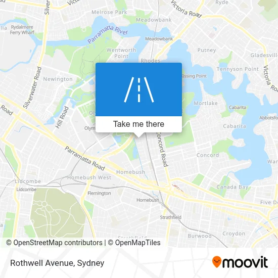 Mapa Rothwell Avenue