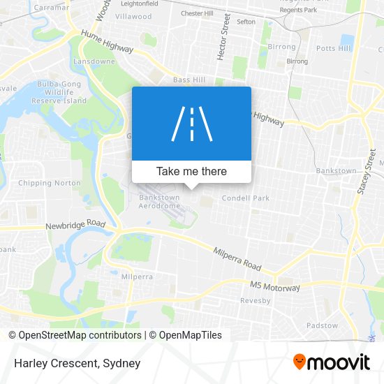 Harley Crescent map