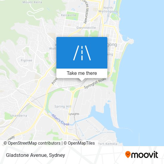 Gladstone Avenue map