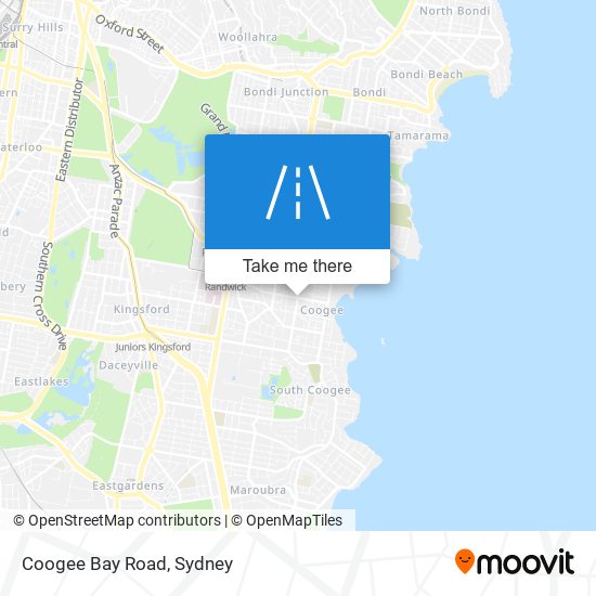Coogee Bay Road map