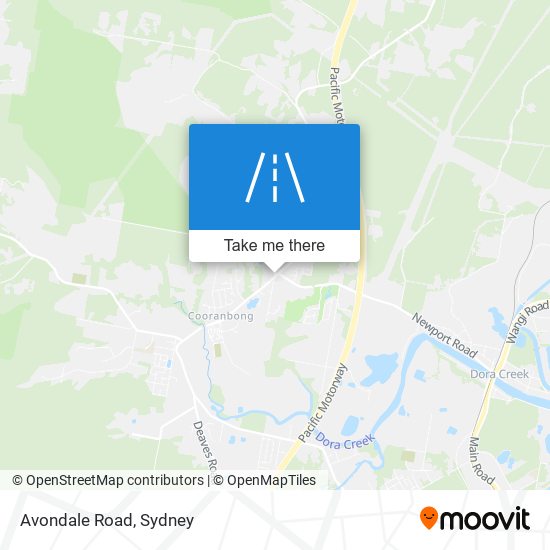 Mapa Avondale Road