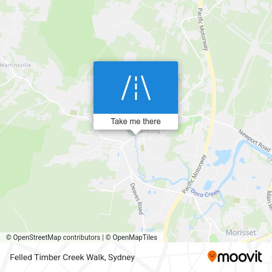 Felled Timber Creek Walk map