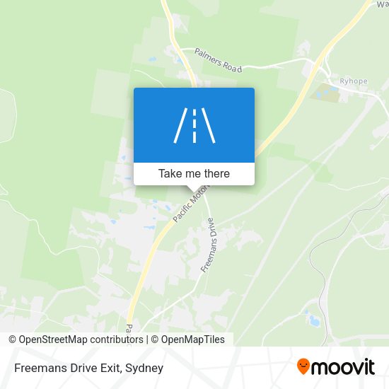 Freemans Drive Exit map
