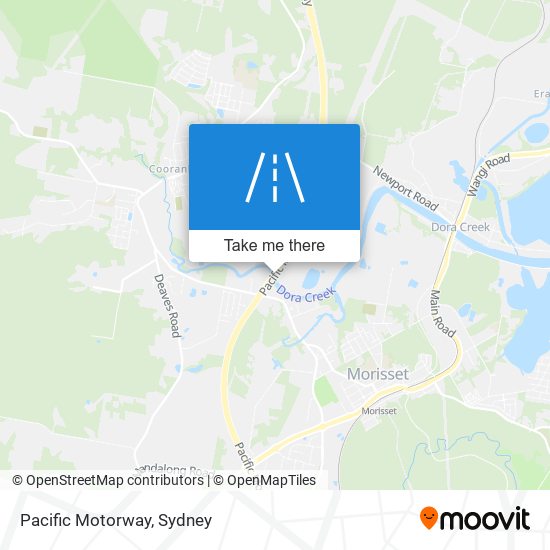 Mapa Pacific Motorway