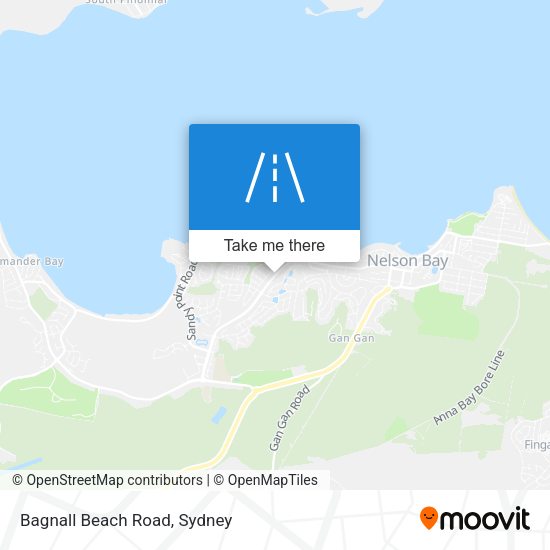 Bagnall Beach Road map