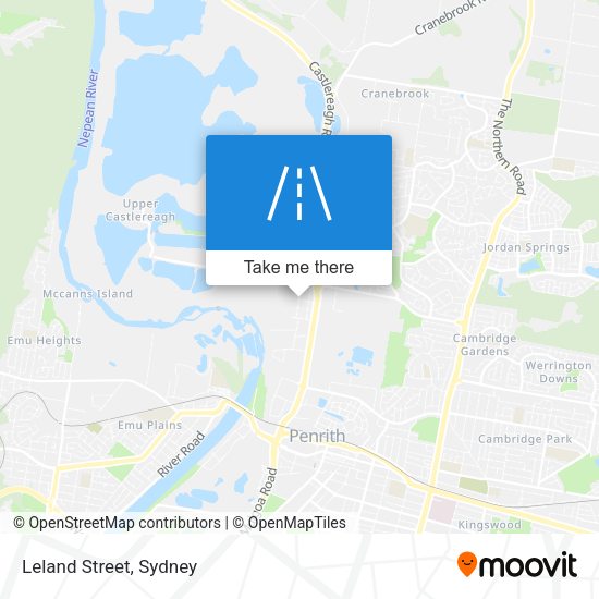 Leland Street map