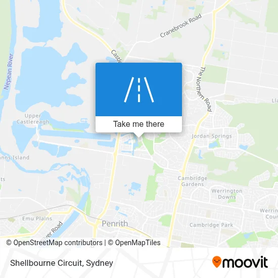 Mapa Shellbourne Circuit