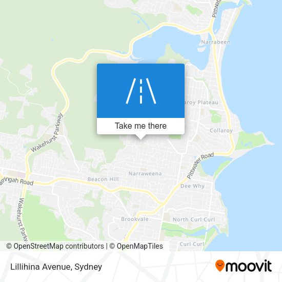 Lillihina Avenue map