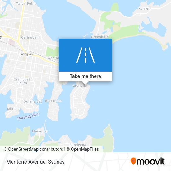 Mentone Avenue map