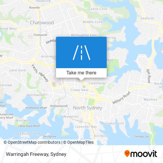 Warringah Freeway map