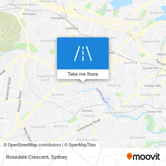 Mapa Rosedale Crescent