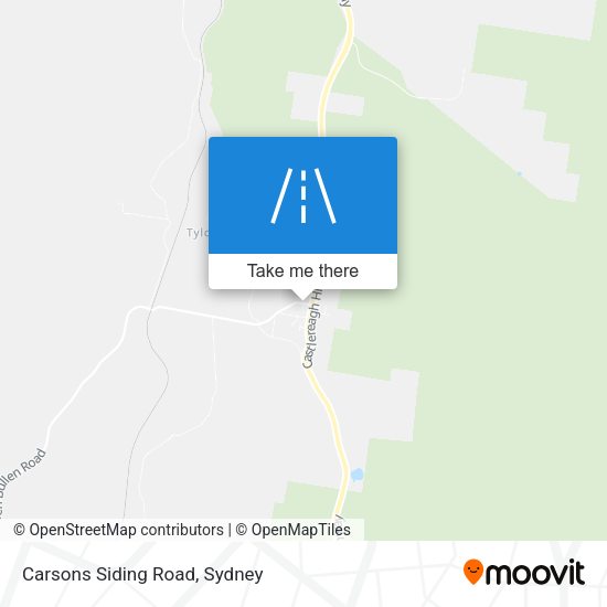 Carsons Siding Road map