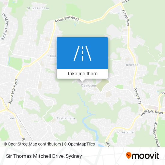 Mapa Sir Thomas Mitchell Drive