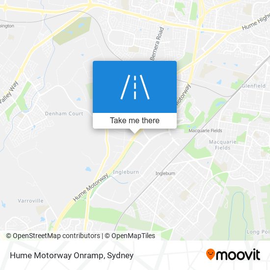 Hume Motorway Onramp map