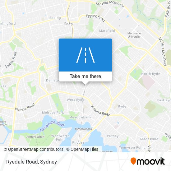 Mapa Ryedale Road
