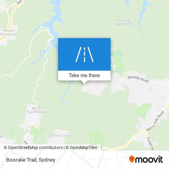 Mapa Booralie Trail