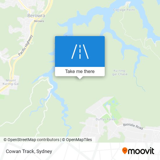 Mapa Cowan Track