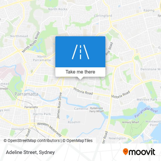 Mapa Adeline Street