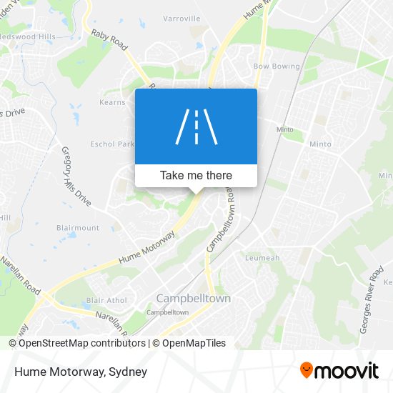 Hume Motorway map