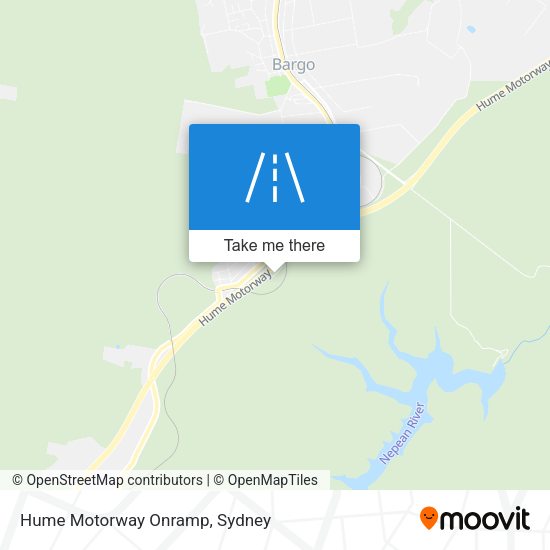 Hume Motorway Onramp map