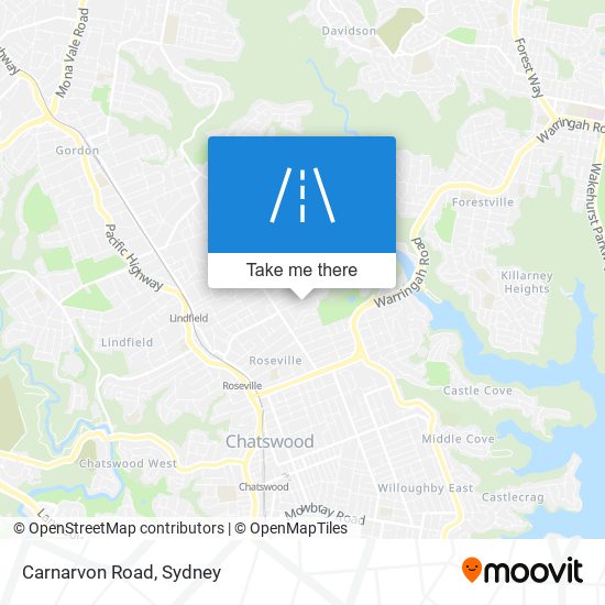 Mapa Carnarvon Road