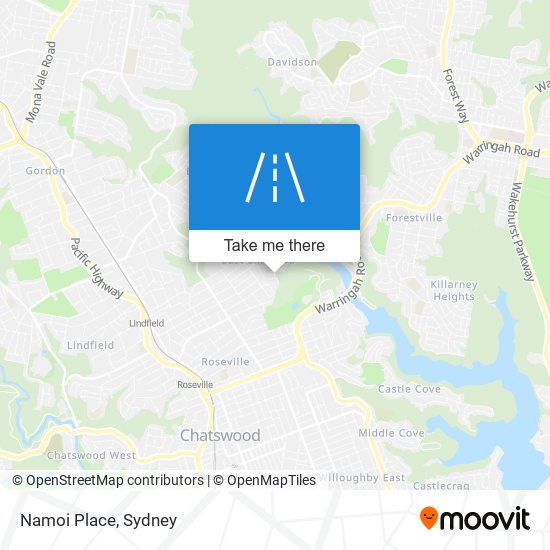 Mapa Namoi Place