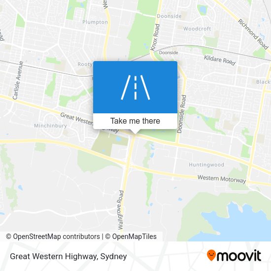 Great Western Highway map