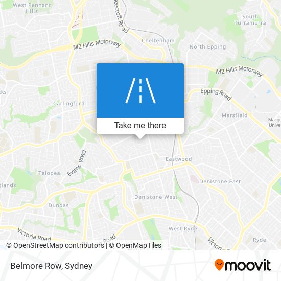 Mapa Belmore Row