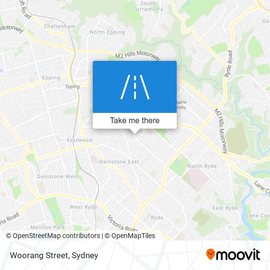 Mapa Woorang Street