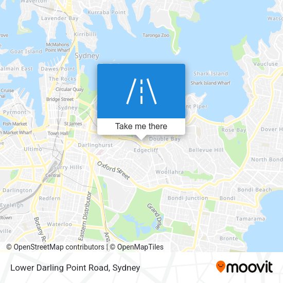 Lower Darling Point Road map