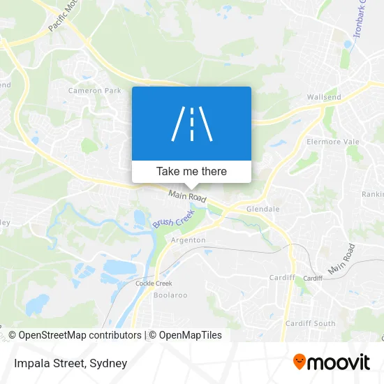 Mapa Impala Street