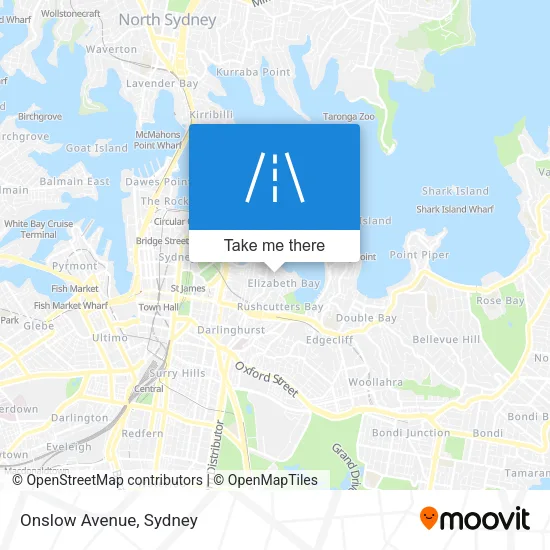 Mapa Onslow Avenue