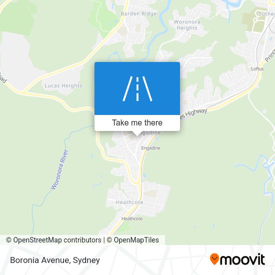 Boronia Avenue map