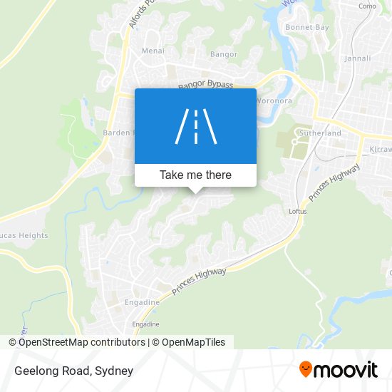 Mapa Geelong Road