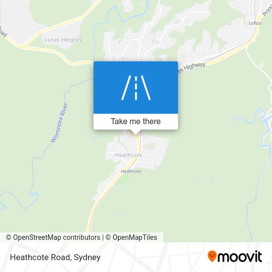 Heathcote Road map