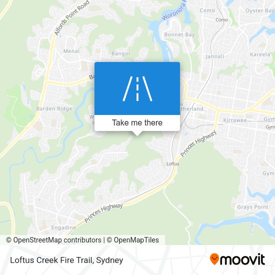 Loftus Creek Fire Trail map