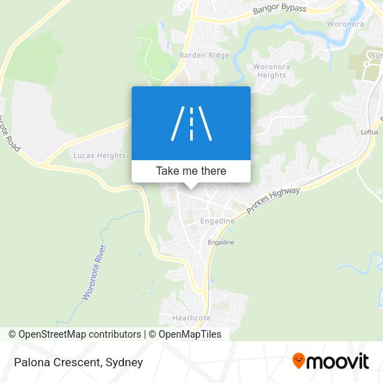 Palona Crescent map