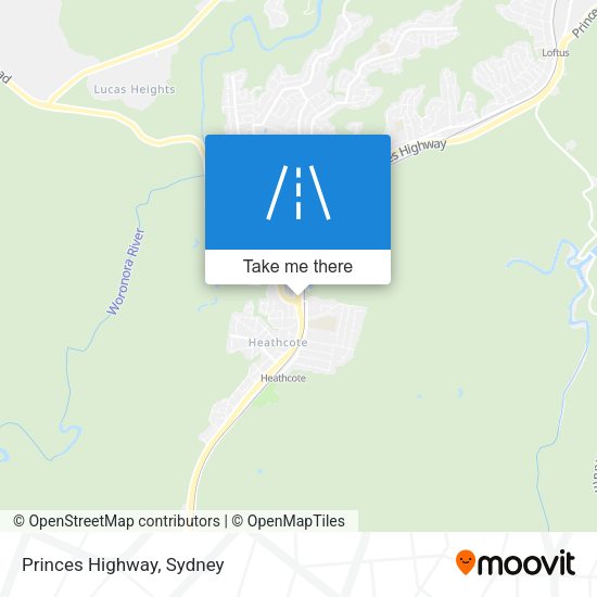 Princes Highway map
