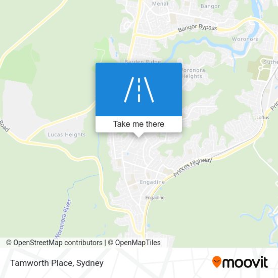 Tamworth Place map