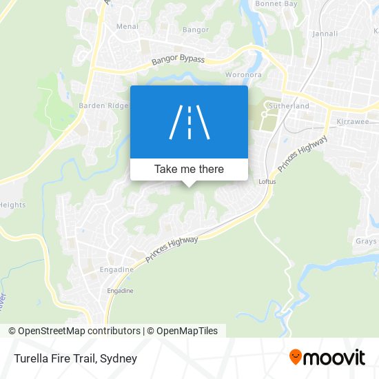 Turella Fire Trail map