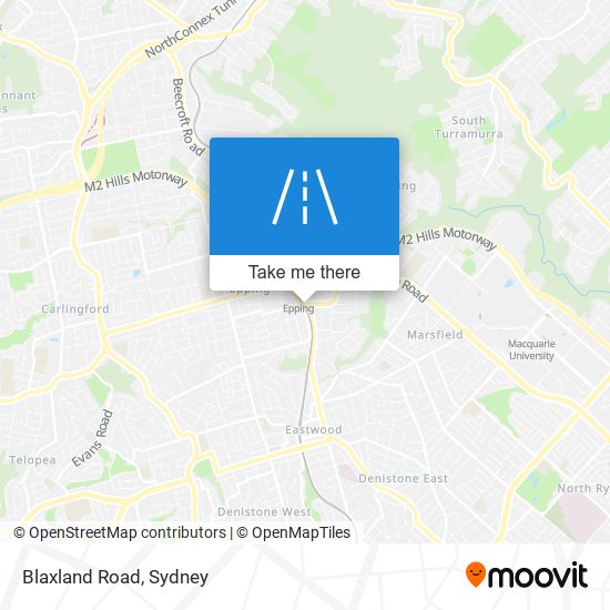 Mapa Blaxland Road