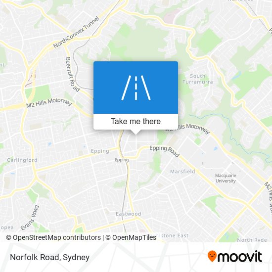 Mapa Norfolk Road