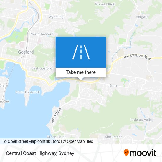 Mapa Central Coast Highway