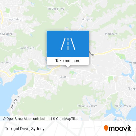 Terrigal Drive map